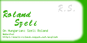 roland szeli business card